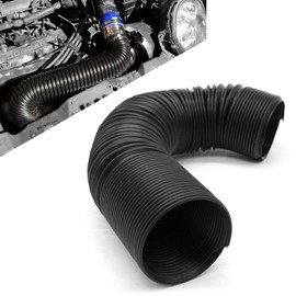 Tesnaao 1 PC Stretchable Waterproof Durable Auto Tube Accessories, Car Air Intake Cold Air Intake Hose, Vehicle Feeder Tube Replacement Accessories, Universal for Most Cars, SUVs (Black #63MM)