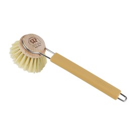 Redecker Silicone Dish Brush Handle, Without Brush Head, Stainless Steel Frame, Fits All Redecker Replacement Heads, 8-1/2-Inches Long, Sand