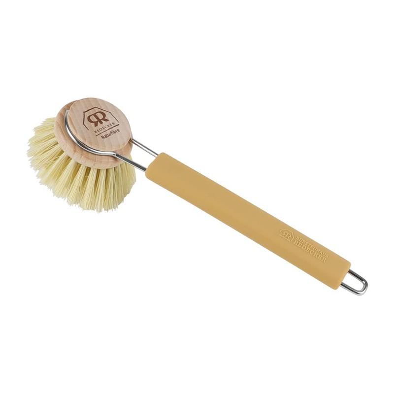 Redecker Silicone Dish Brush Handle, Without Brush Head, Stainless Steel