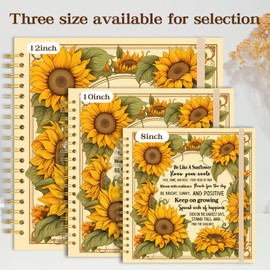 Sunflower DIY Scrapbook Album Inspirational Gift for Mom (10x10)