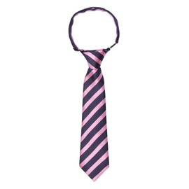 Kajeer Pre-Tied Kids Tie for Boys Girls Adjustable Kids Tie in Pink Blue Striped for School Uniform Graduation Wedding Cosplay