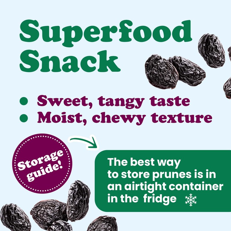 Food to Live Organic Pitted Prunes, 1 Pound - Dried