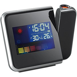 infactory Elegant Projection Alarm Clock with Colourful Weather Display