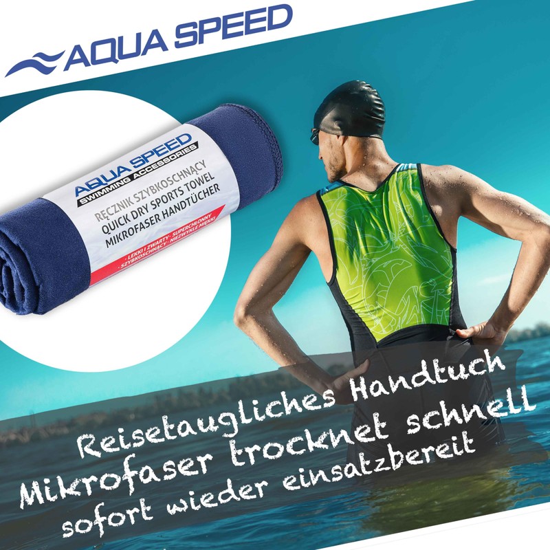 Aqua Speed Microfibre Towel Quick-Drying 50 x 100 cm Travel
