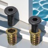 30 Sets 1/4-20 x 3/4" Furniture Screw Nut Threaded Inserts