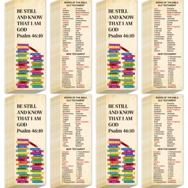 120pcs Bible Bookmarks Religious Christian Bookmarks Bible Verse Scripture Reading Bookmarks Prayer Gospel Tracts for Sunday School Office Home Church Gifts (Books of The Bible)