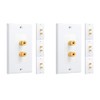 8 Pack Single Gang 1.0 Speaker Wire Wall Plate (Banana
