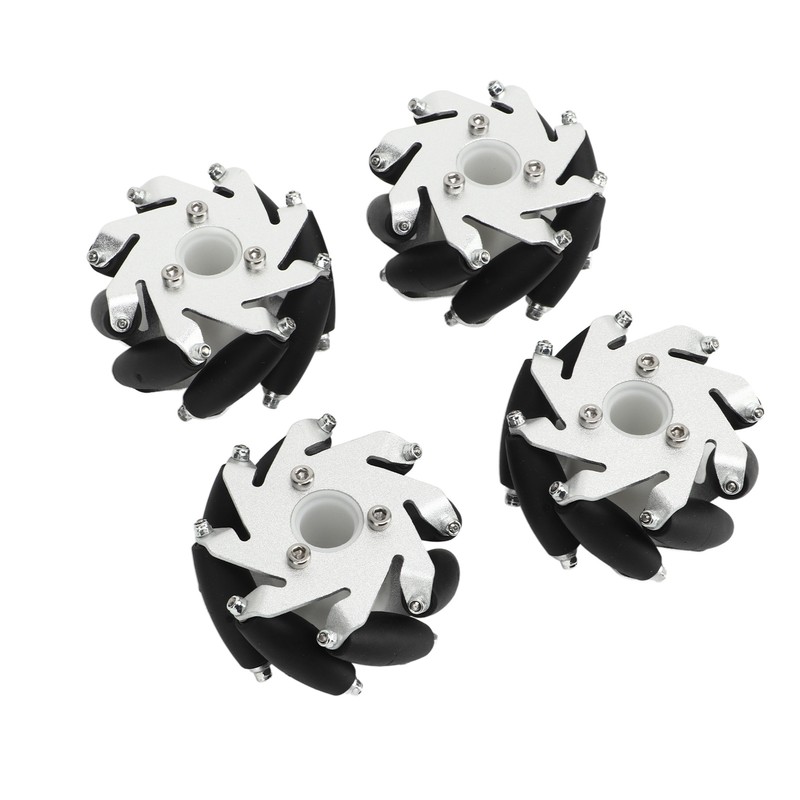 4Pcs 60mm Omnidirectional Wheel Aluminum Alloy Omni Directional Wheel Set