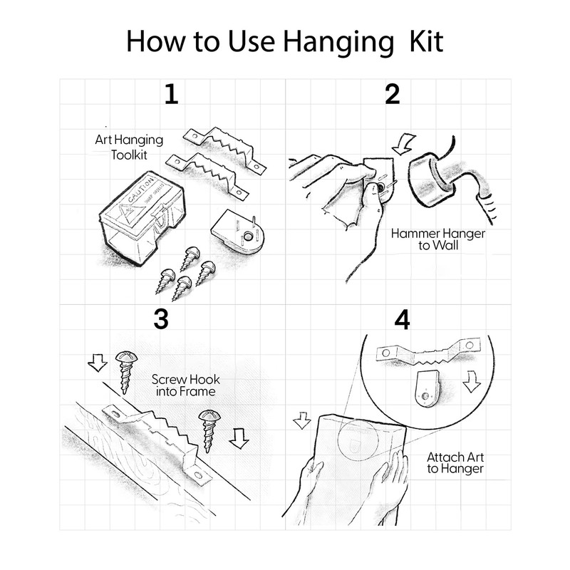 SIGNFORD Framed Canvas Print Wall Art Equestrian Portrait of a