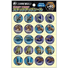 Showa Note Jurassic Park Step Up Sticker, Good Luck, 2 Sheets, Total of 40 Sheets