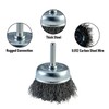 9 Piece Drill Wire Brush Set, 6mm Round Shank, Steel