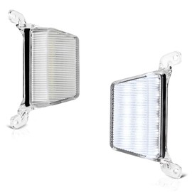 [Bright White LED] Towing Mirror Backup Clearance Light For Chevy Silverado GMC Sierra 1500 2500HD 3500HD Lamp Assembly Housing Replacement, Driver & Passenger Side