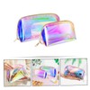 SAFIGLE 2Pcs TPU Transparent Cosmetic Bag Fashionable Storage for Travel