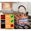 Kkekos Handmade Copper Kettle Copper Teapot for Stovetop 2000ml (Type1)