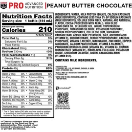 Muscle Milk PRO Series 40g Protein Shake, Chocolate Peanut Butter, 14oz (Pack of 12)