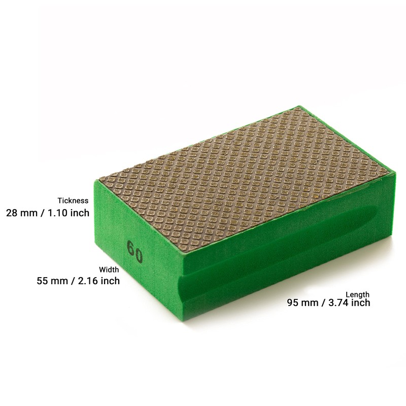 Glass Polish 15003 | Diamond Hand Pad, Hand-Held Sanding Block