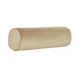 Tinbolunce Neck Roll Pillowcases with Zipper - Full Moon Bolster/Round Cylinder Pillow Case Covers for Bedroom, Living Room, Sofa - Solid Color Neck Cervical Pillowcase Cover 24 x 6 (Saddle Brown)