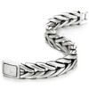 COOLSTEELANDBEYOND Men's Heavy Stainless Steel Braided Wheat Chain Bracelet, Woven