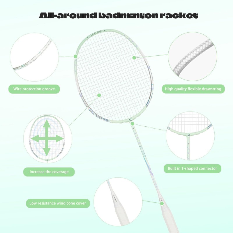 Badminton Racket,Badminton Rackets,Both Offensive and Defensive,Lightweight 75g All Carbon Fiber