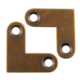 JCBIZ 6pcs 90 Degrees L Shape Flat Corner Bracket 27x10mm Antique Brass Corner Brace for Drawer Fixing Furniture Connecting