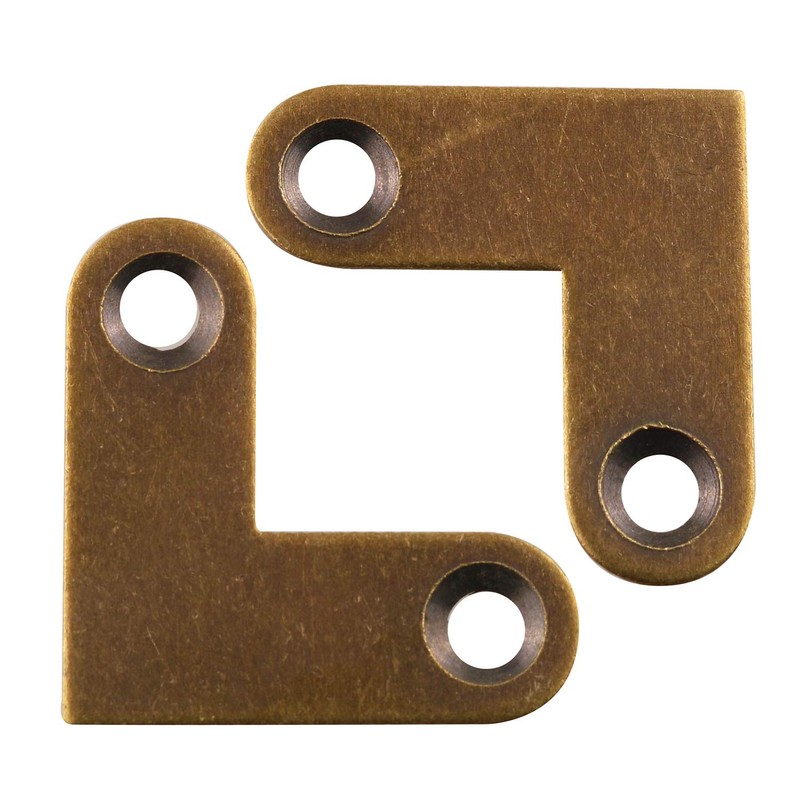 JCBIZ 6pcs 90 Degrees L Shape Flat Corner Bracket 27x10mm