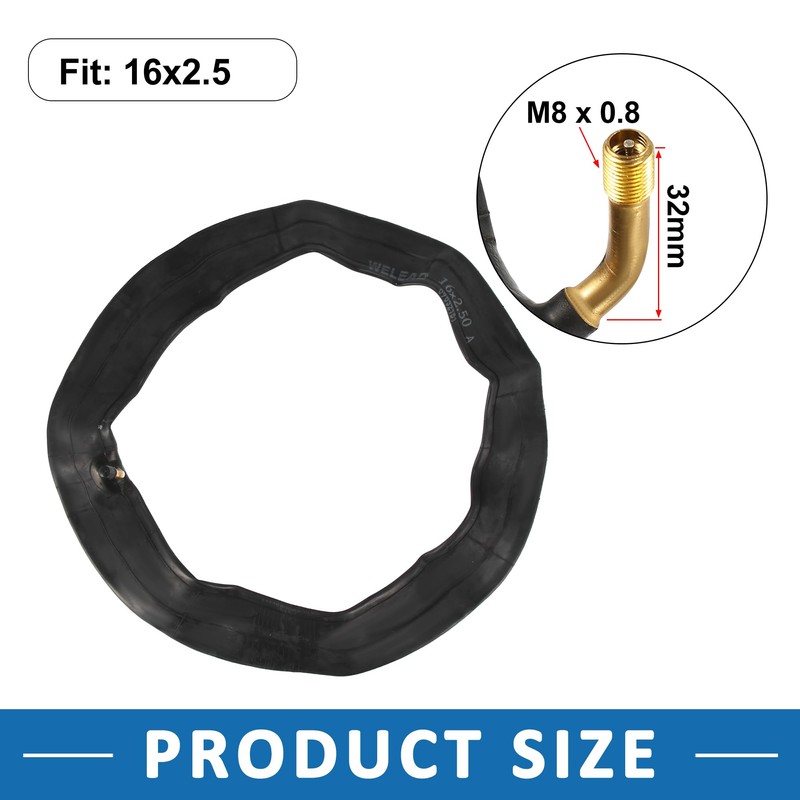 A ABSOPRO 16 Inch Bicycle Bike Inner Tube 16x2.50 Bent