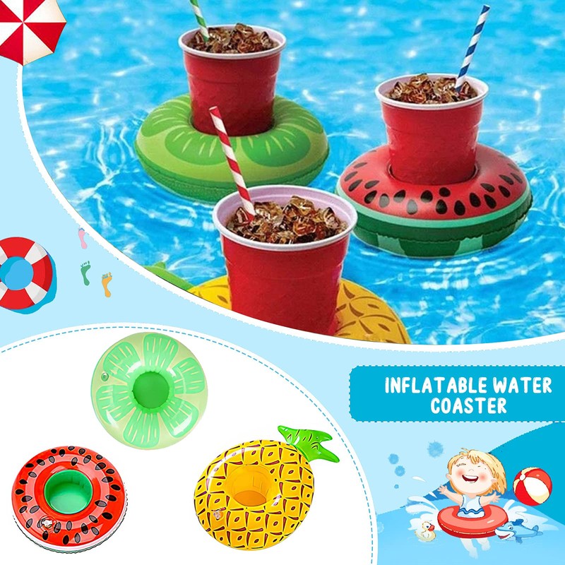 WILLBASIC Drink Floaties 13 Pack Pool Drink Floats Inflatable Drink