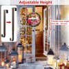 Wreath Hanger,Adjustable Length 14.9-25 Inch Metal Door Hanger,Wreath Hanger for