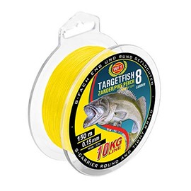 WFT TF8 Zander Yellow Fishing Line for Zander Fishing, Braided Line, Zander Line for Spin Fishing, Diameter/Load Capacity: 0.12 mm/8 kg Load Capacity