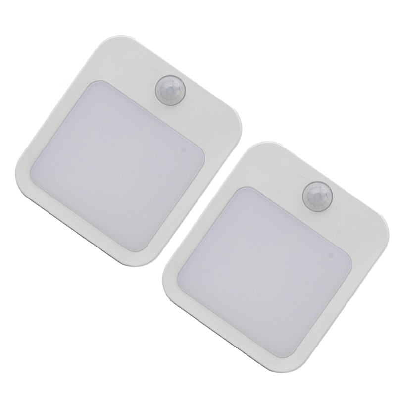 2pcs Plug in Night Light with Motion Sensor Mini Warm