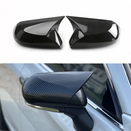 2PCS Rear View Side Mirror Cover Door Side Mirror Covers Caps Fit for Toyota Camry 2018 2019 2020 2021 2022 2023 Carbon Fiber Style