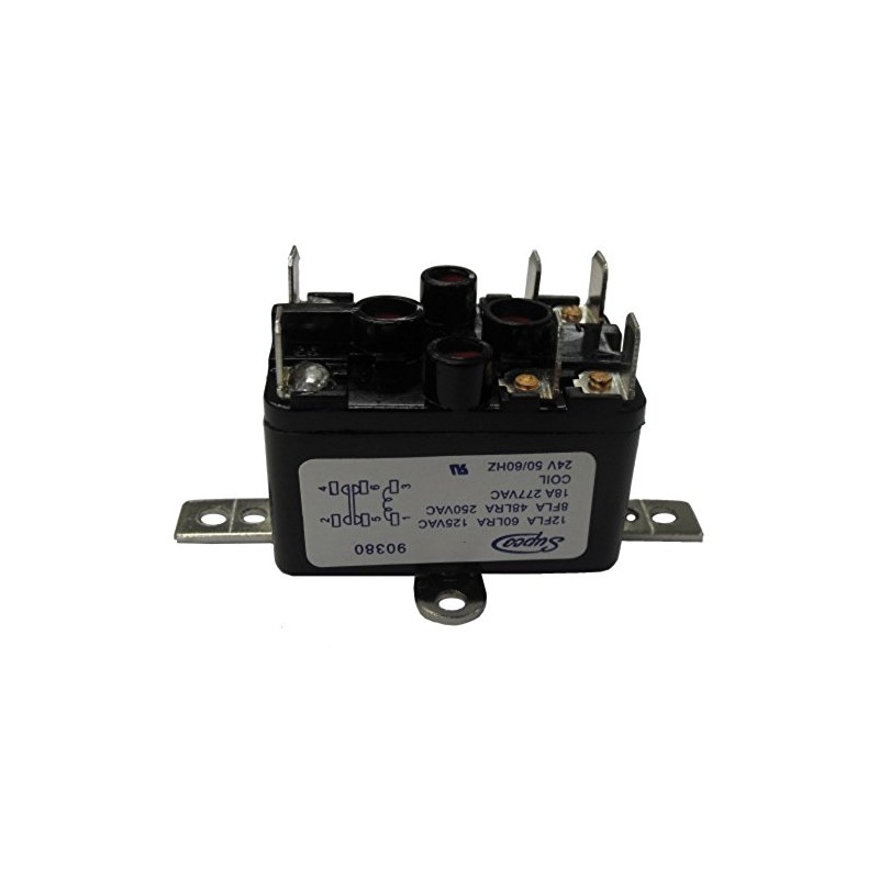 Supco 90382 General Purpose Fan Relay, 18 A Load Current,