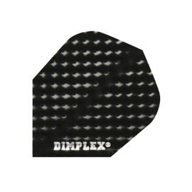 Harrows Darts 4 x Sets of Dimplex Dart Stems and Dimplex Dart Flights - 12 Dart Shafts 12 Darts Flights in Total - Medium & Short, Black & White (Black, Medium)