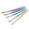 5Pcs One Stroke Nail Art Brush Set, Petal Painting Brushes