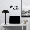 Decal Stickers of Love and Coffee (Black) (Set of 2)