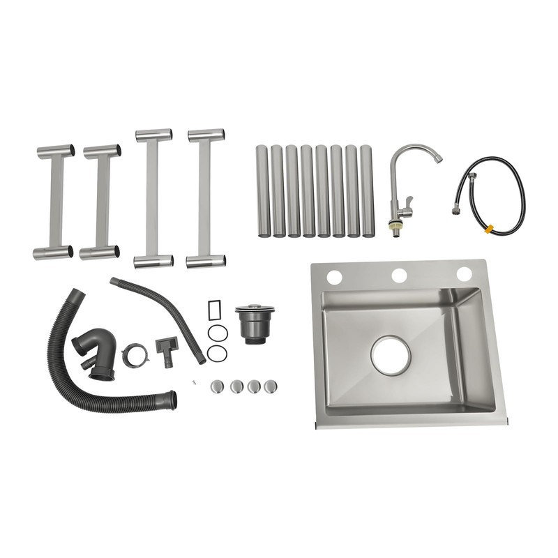 FXEIPOL Utility Sink Single Bowl Bar Kitchen Laundry Sink Floor