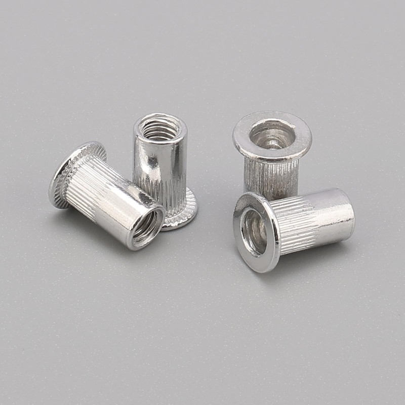 Unxuey Pack of 100 M5 Aluminium Alloy Rivet Nuts Knurled
