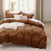 Bedsure Bedsure Brown Duvet Cover Queen Size - 3 Pieces