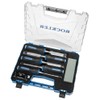 5-Piece Tang Chisel Set Woodworking w/Honing Guide & 2-Sided Sharpening