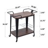FERFALDER Rolling Bar Cart with Cabinet and Wheels for The