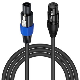 Poyiccot Speakon to XLR Conversion Cable, 18 AWG 2 Wire Connector [Speakon Male to XLR Female] Speaker Cable, Audio Cable, Pro DJ PA Compatible with Gig Stage Microphone, 3-Pin Connection Wiring Twist