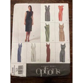 Vogue 2446 UNCUT Sewing Pattern, Misses' Petite Dress, Size 6-8-10