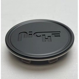 Niche Matte Black/Gloss Black Logo Snap In Wheel Center Cap 1003-85MBL