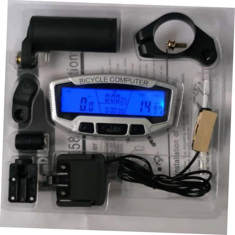 Sosoport Digital Bike Computer with Speedometer Tachometer Back Light Functions