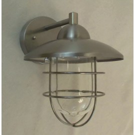 Trans Globe Lighting Coastal Coach Stainless Steel And Clear Glass LED Outdoor Wall Lantern $156