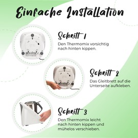 The invisible sliding board for Thermomix TM5 / TM6, extra wide for safe moving, made in Germany - Accessories by KochFix