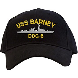 Spiffy Custom Gifts USS Barney DDG-6 Baseball Cap Embroidered Black