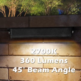 Modern 4inch 1.8W Hardscape Lighting,2700K Soft White Retaining Wall Lights,12V AC/DC Low Voltage Landscape Paver Lights,IP65 Waterproof Outdoor Step Light,50,000 Hours Lifespan,4 Packs