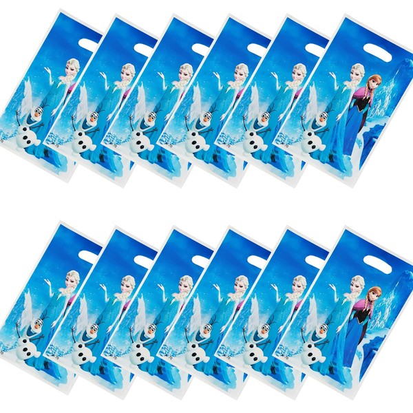 30PCS Frozen-themed Plastic Treat Bags Birthday Party Favor Bags Party Gift Goody Bags for Kids Birthday Frozen Party