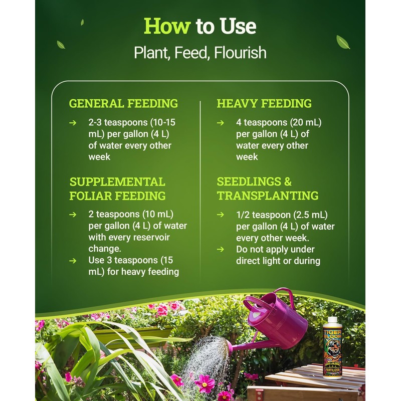 FoxFarm Tiger Bloom Liquid Fertilizer Concentrate - Fast Acting Formula